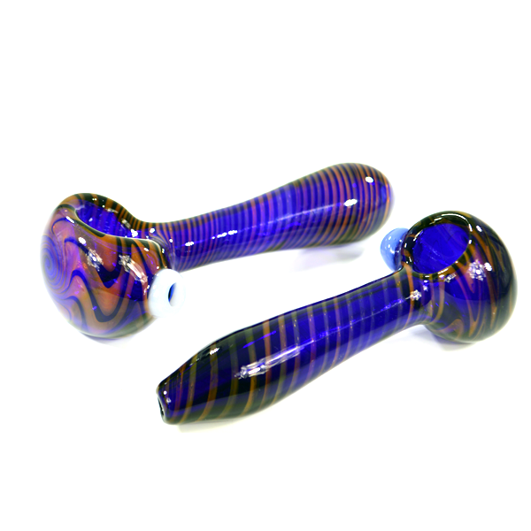 Blue Tube Fumed Wig Wag Pipe